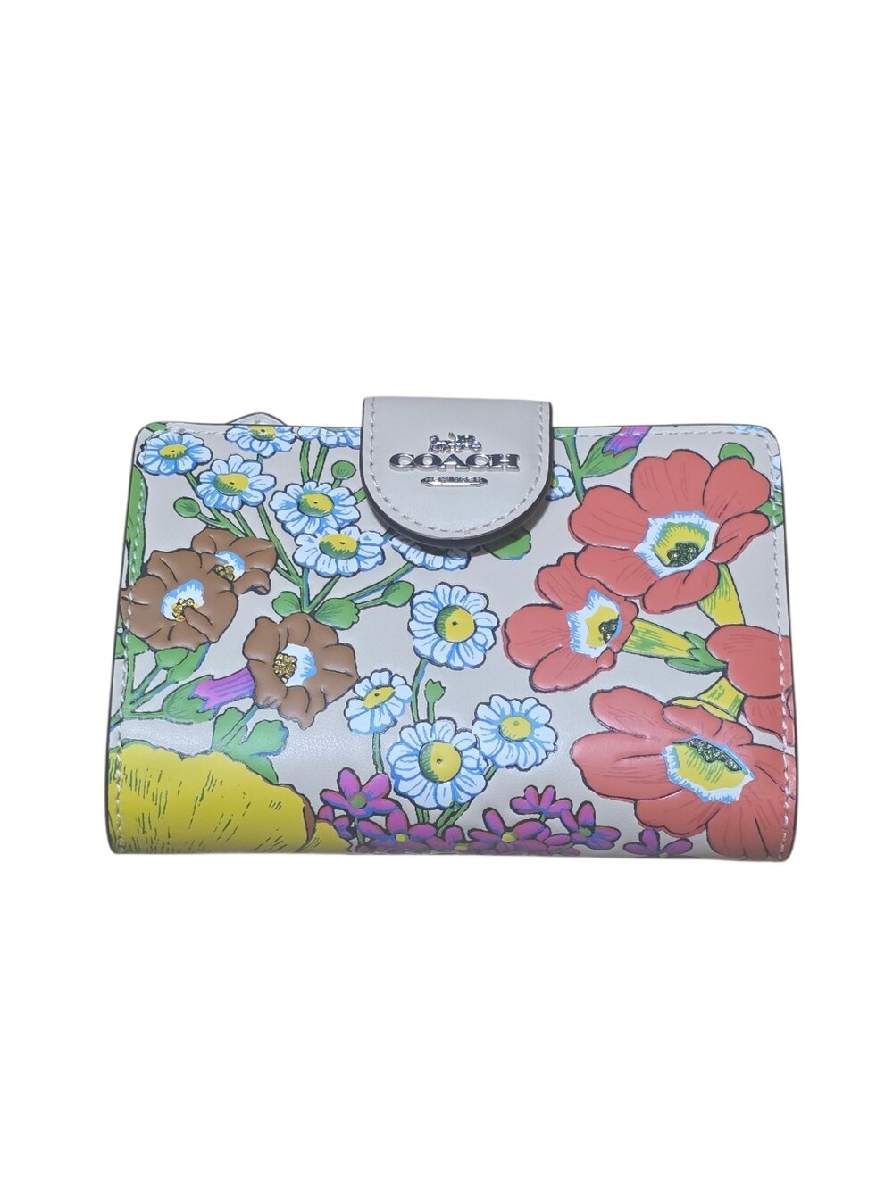 Coach Medium Corner Zip Wallet with Floral Print